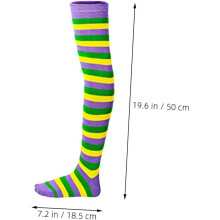 Paar gestreifte Strümpfe, Karnevalsparty-Cosplay-Accessoire, Overknee-Socken, warme Beinstulpen für Damen