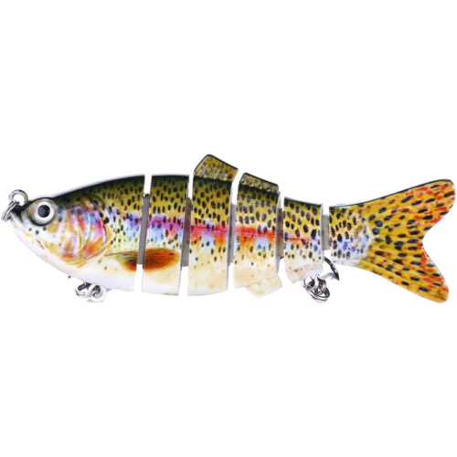 3 Stück mehrgelenkige Angelköder, 10 cm, 18 g, harte, bionische Simulationsköder, lebensechte Schwimmköder 1