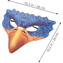 maschere di animali per Halloween: aquila di cristallo di ghiaccio, aquila bianca, becco d'uccello.