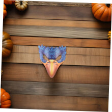 buc Măști de Halloween cu animale, vultur de cristal de gheață, vultur alb, mască cu cioc de pasăre