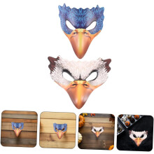 Máscaras de animais de Halloween 2pcs Águia de cristal de gelo Águia branca Águia pássaro máscara de bico
