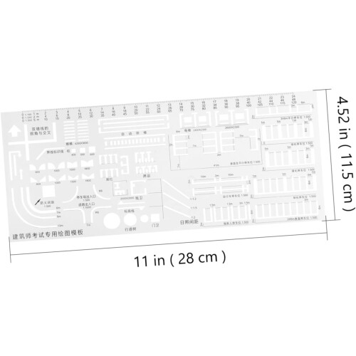 4pcs Architect Scale Ruler Drawing Geometric Template for Drafting Templates 1