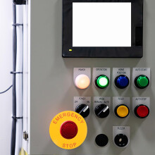 Adesivos de sinal de parada de emergência para equipamento de máquinas industriais Material de PVC autoadesivo