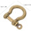 20pcs Handmade Key Chain Horseshoe Buckle Clasp Mini D Ring Shackle 2