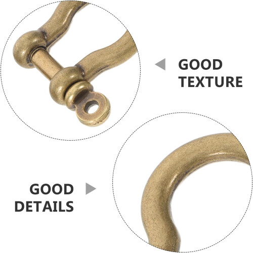 20pcs Handmade Key Chain Horseshoe Buckle Clasp Mini D Ring Shackle 2