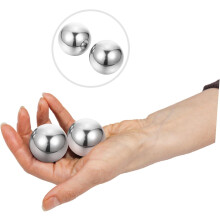 Handmassagebälle aus Edelstahl, 2 Stück, massive Metallbälle für Handübungen in Massage und Rehabilitation