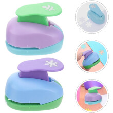 Ensemble de 2 perforatrices à trous pour scrapbooking et loisirs créatifs, réutilisables et de couleurs variées.