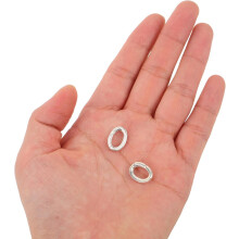 Lot de 2 mousquetons ovales Ă ressort pour bijoux, fermoirs pour bracelets et colliers.