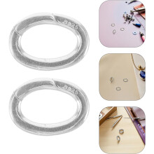 2 Stück ovale Karabiner mit Federring für Armbänder und Halsketten