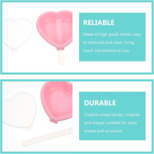 Ensemble de 8 moules à glace en silicone, en forme de cœur, multi-usages.