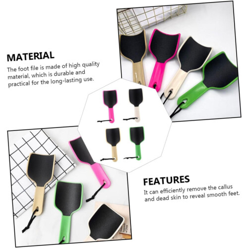 4pcs Handheld Foot Callus Remover Set with Emery Paper and Abs Material