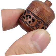 Lot de 2 boules diffuseurs en bois en forme de lanterne avec détails en cuivre