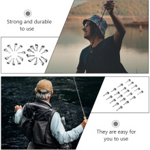 Set di 20 anelli guida per canna da pesca in acciaio inossidabile con diametri interni multipli, kit di riparazione della punta della canna.