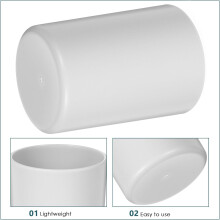 Lot de 2 gobelets pour brosse Ă dents et bain de bouche, incassables et confortables, en ABS.