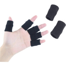 20 stk. fingerhylser nylon elastisk beskytter fingerbeskyttelse for volleyball badminton leddgikt trening sport