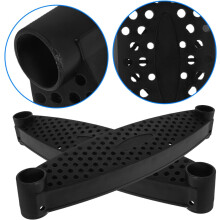 2 gradini di ricambio in plastica nera per scaletta trampolino