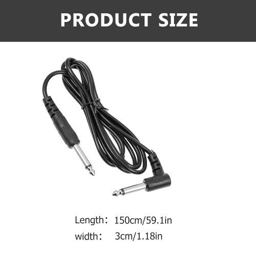 3 st. gitarrkabel elgitarrkabel instrumentljudadapter 6,35 mm robust PVC koppar brusreducering 1,5 m längd 1