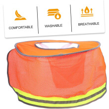 2Pcs Construction Hard Hat Sun Shades Orange Mesh Reflective Strips, Full Brim Neck Shade Visors