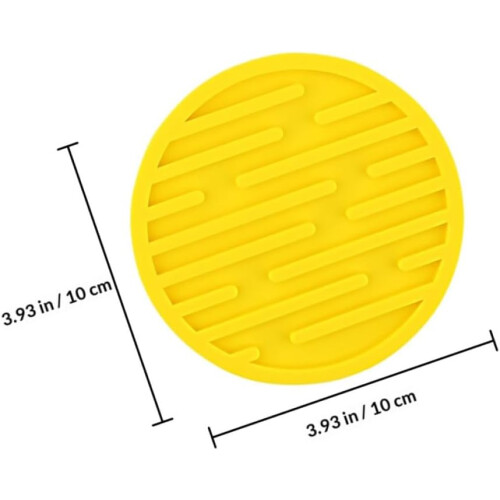 4 Pcs Silicone Round Shaped Coasters Thickened Non-Skid Cup Pads with Drainage Function 1