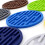 4 Pcs Silicone Round Shaped Coasters Thickened Non-Skid Cup Pads with Drainage Function 4