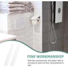 2 Stück Toilettenpapierrollenhalter aus Kunststoff mit einziehbarem Design, hochwertige Verarbeitung