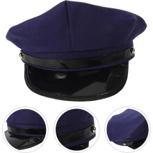 Czapka policyjna na imprezę, ośmiokątny beret, dodatek do kostiumu oficera dla dorosłych, na imprezę z odgrywaniem ról na Halloween, niebieski