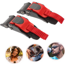 2pcs Motorcycle Helmet Chin Strap Buckle Replacement Abs Iron Material Quick Release Helmet Parts