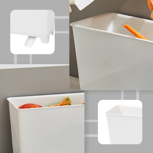 Lot de 2 poubelles de cuisine multifonctions en polypropylène de haute qualité