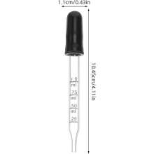 20 szt. szklanych pipet miarowych do zakraplania cieczy 1 ml