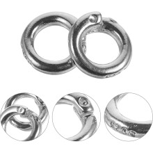 Hopperinger i sterlingsølv, 6 mm, åpne forbindelsesringer for DIY-smykkelaging, armbånd, halskjede, hobbyfunn, tilbehør, 2 stk.