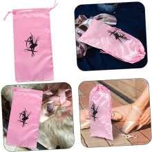 Bolsa para zapatillas de ballet para mujer. Bolsa para zapatos de ballet con diseño bonito, cierre de cordón, ligera y portátil.