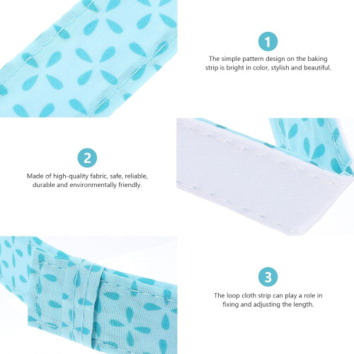 3pcs Baking Pan Protector Baking Accessory Cloth Strips Reusable Avoids Overcooked Edges 2