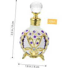 2 Stück Parfümflaschen aus Glas im Vintage-Stil, leer und wiederbefüllbar, ideal für Reisen
