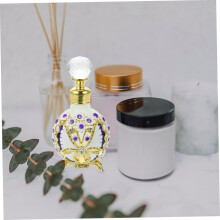 2pcs Perfume Bottle Glass Perfume Container Vintage Style Empty Refillable for Travel Toiletry