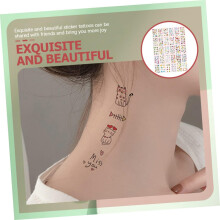 Leuke lichaamsstickers en tijdelijke decals, 60 stuks, waterdicht, schattige lichaamsstickers