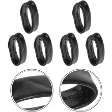 6 Stück schwarze Leder-Uhrenarmbandringe mit glatter Oberfläche, einfach zu verwendende Uhrenarmbandschlaufen