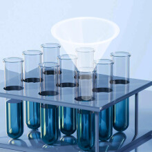 Labortrichter aus Kunststoff für Studenten für Laborversuche, Filtration, kurzer Stiel