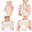2pcs Adjustable Back Brace for Women Posture Corrector Belt Elastic Lumbar Support Back Strap 2