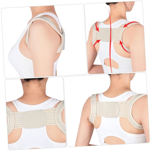 2pcs Adjustable Back Brace for Women Posture Corrector Belt Elastic Lumbar Support Back Strap 1