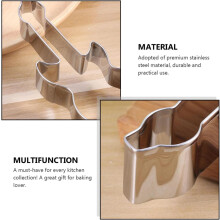 Guitar with Simple to Use Design 4pcs Stainless Steel Cookie Cutters Set