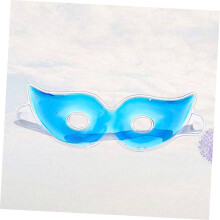 2 mascarillas refrescantes azules para ojos, ideales para aliviar las ojeras y promover la relajación.