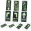 6pcs Fire Protection Direction Sticker Arrow Sticker Indicator Floor for Emergency Exit Guidance in Office Home 7