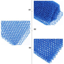 3 blaue Peelingstreifen für den Haushalt, geeignet für Bad, Körper und Dusche