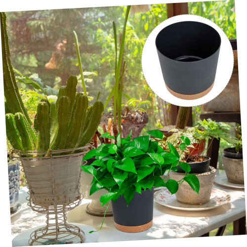 2 macetas redondas de plástico para vivero o jardín