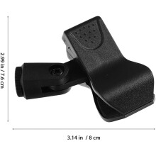 2 Stück schwarze Mikrofonklemmen aus Kunststoff mit Klemmbereich 22-42 mm, tragbarer Mikrofoncliphalter