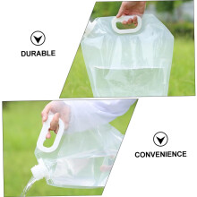 Stück 5-Liter-Faltwasserbeutel, Outdoor-Tasche, tragbarer Handwasserbehälter, weiß, großes Fassungsvermögen