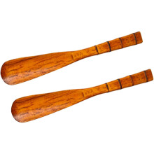 Lot de 6 chausse-pieds longs en bois, faciles à utiliser, pour femmes, hommes, femmes enceintes et personnes âgées.