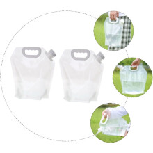 Stück 5-Liter-Faltwasserbeutel, Outdoor-Tasche, tragbarer Handwasserbehälter, weiß, großes Fassungsvermögen