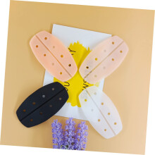 6 stuks dames schouderpads, antislip siliconen, ademend, onzichtbaar zelfklevend, schouderversterker, lichtbeige.