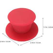 2 Stück Silikon-Topfdeckelgriffkappen, Ersatz-Topfdeckel, hitzebeständig, robust, rote Knaufabdeckungen